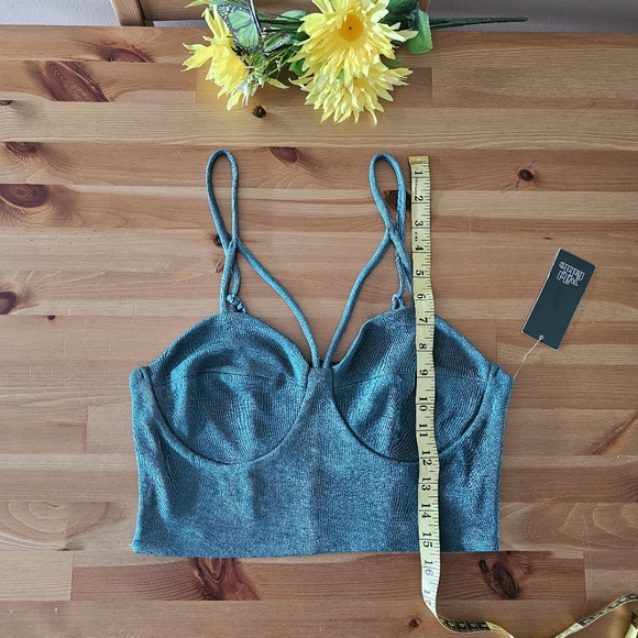 Wild Fable - Women's  Front Smocked-Back Cropped Bustier Tank Top - Size M - Picture 8 of 10